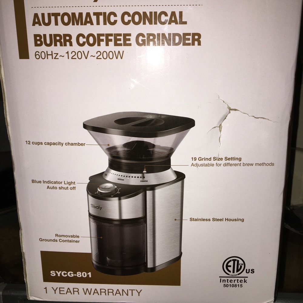 Automatic conical burr coffee grinder